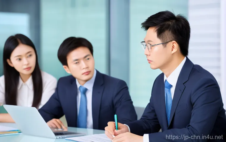 HSK와 비즈니스 중국어의 차이 - **Prompt 1: The HSK vs. Business Reality Gap**
    "A detailed, realistic image of a young Japanese ...