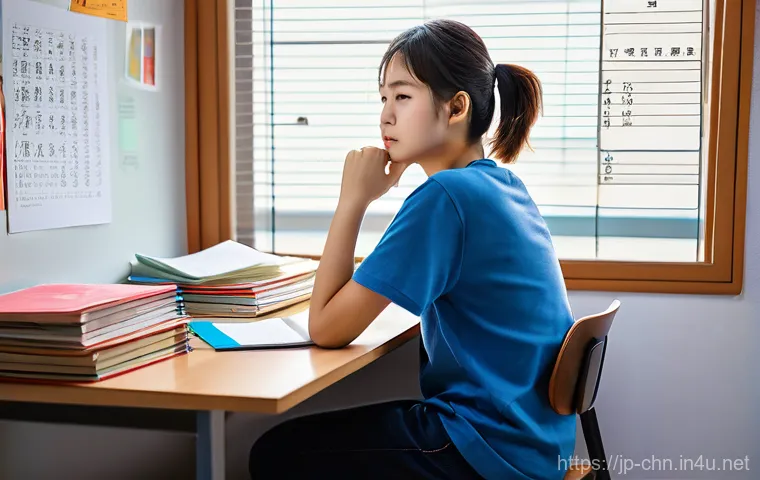 HSK 독해 파트 점수 올리기 - **Prompt:** A focused young university student, around 20 years old, diligently studying Chinese. Th...